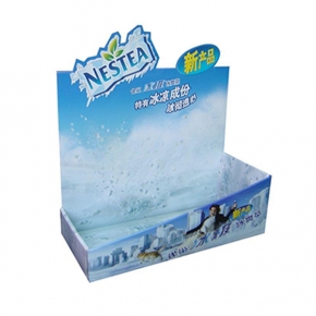 Counter Display Stand - Point Of Sale Customized Beverage Cardboard Display Box For Shop