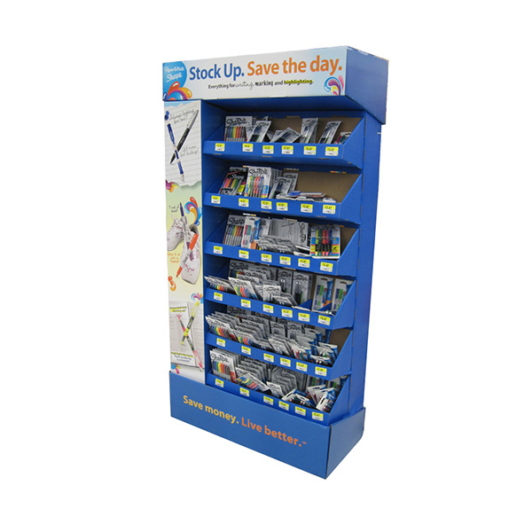 Customized Gel Ink Pen Corrugated Cardboard Display Stand