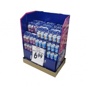 Supermarket Point of Sale Paper Cardboard Energy Drink Display