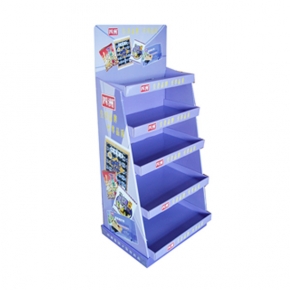 Floor Display Stand - Snacks Counter Display , Customized Cardboard Paper Display Stand