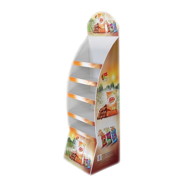 Supermarket Promotion Cardboard Display Stand For Snacks